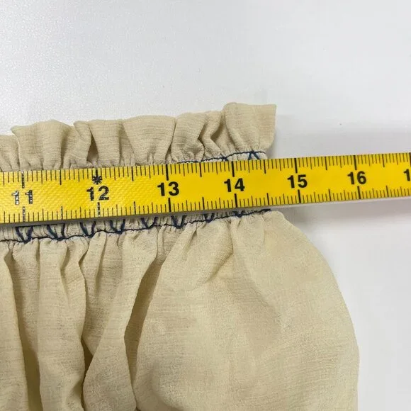 $385 NWOT See by Chloé Off-White Embroidered Maxi Skirt Size 38/L Pull-On - Picture 11 of 13